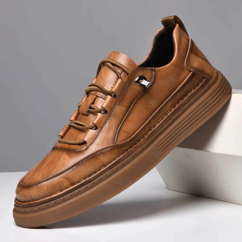 

Retro Wear-resistant Non-slip Shoes 2022 Summer New Men's Casual Shoes High-quality Solid Color Comfortable Business Men's Shoes