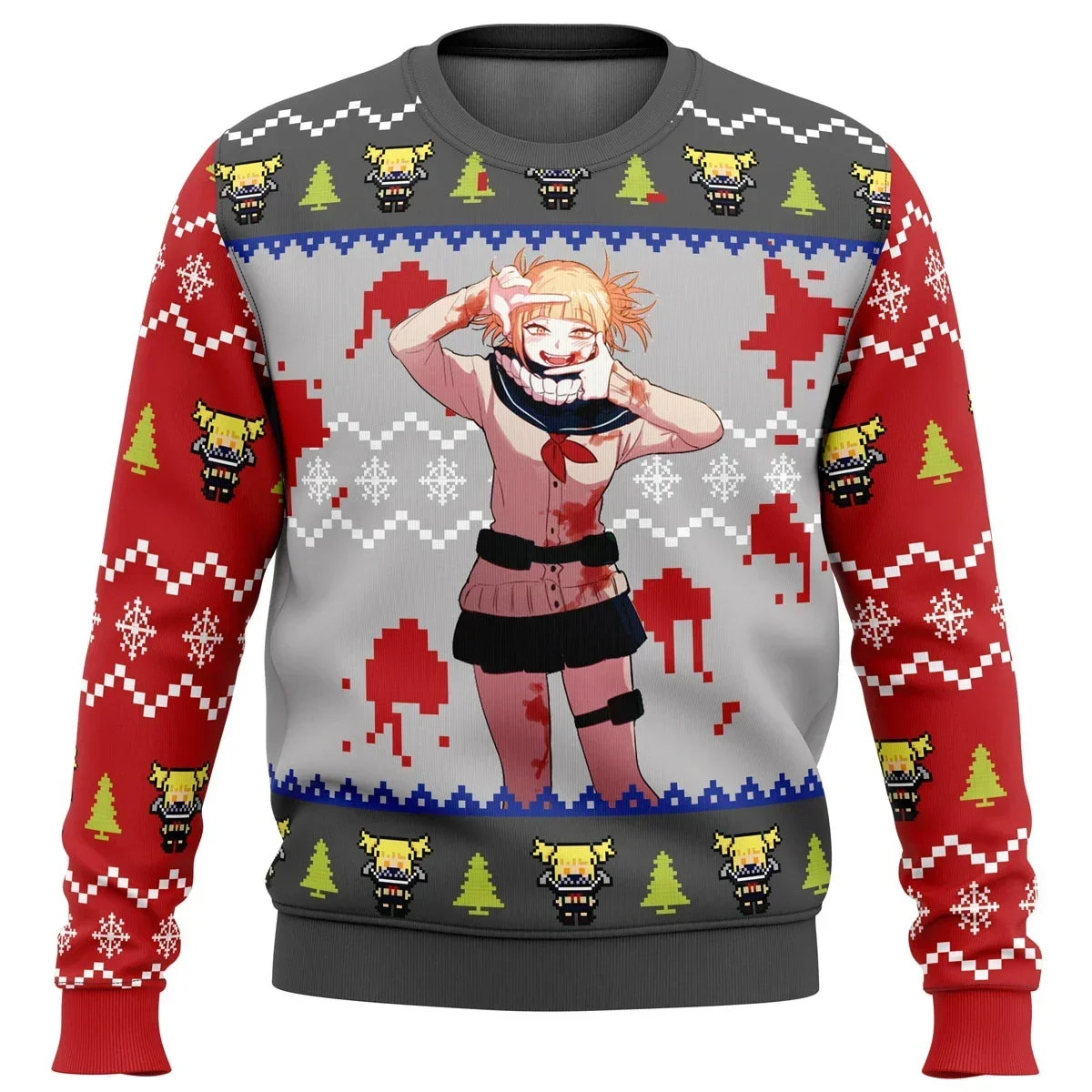 My Hero Academia Boku No Holiday Ugly Christmas Gift Пуловер Санта-Клауса Мужской 3D свитшот и топ на