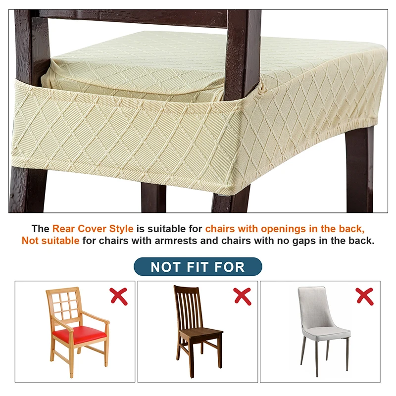 Однотонный чехол на сиденье для стула эластичные Чехлы в столовую защитный стул