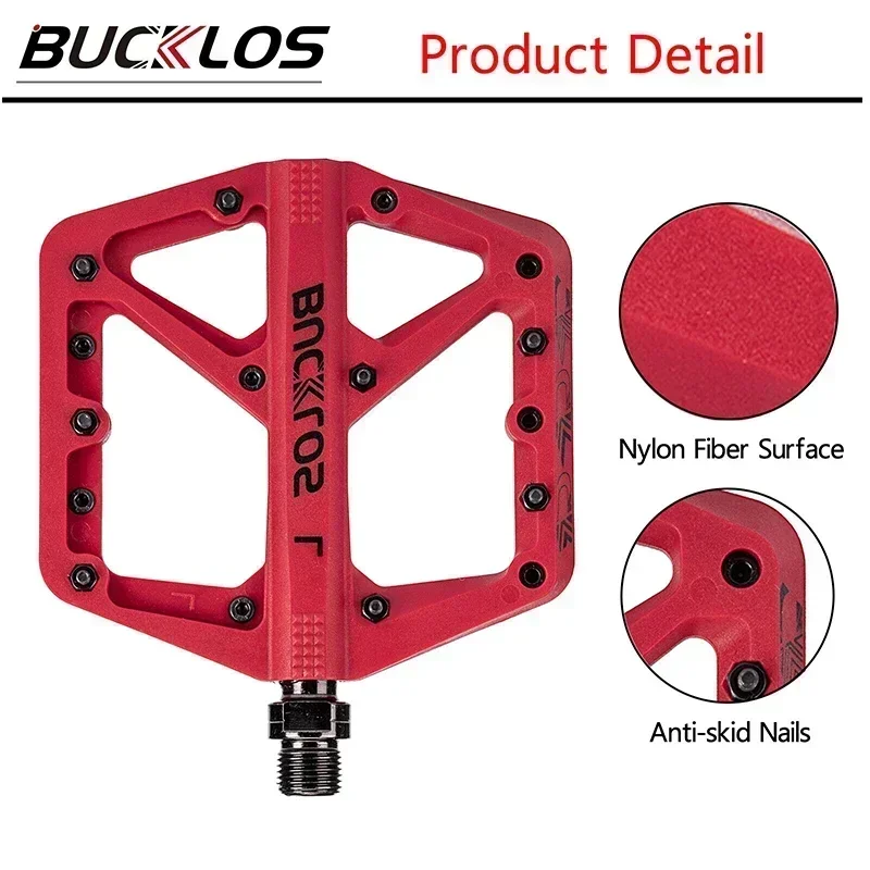 BUCKLOS противоскользящая педаль для велосипеда MTB нейлоновые педали горного
