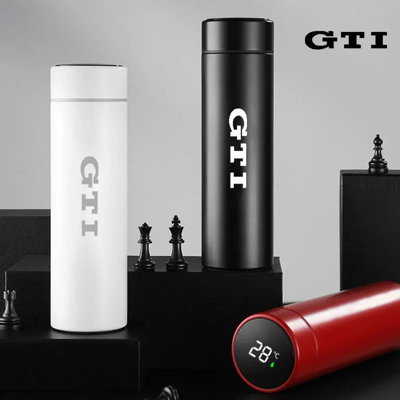 

Portable Stainless Steel Creative Smart Insulation Bottle For GTI Polo Golf Volkswagen VW R400 TCR MK2 MK5 MK7 Car Accessories