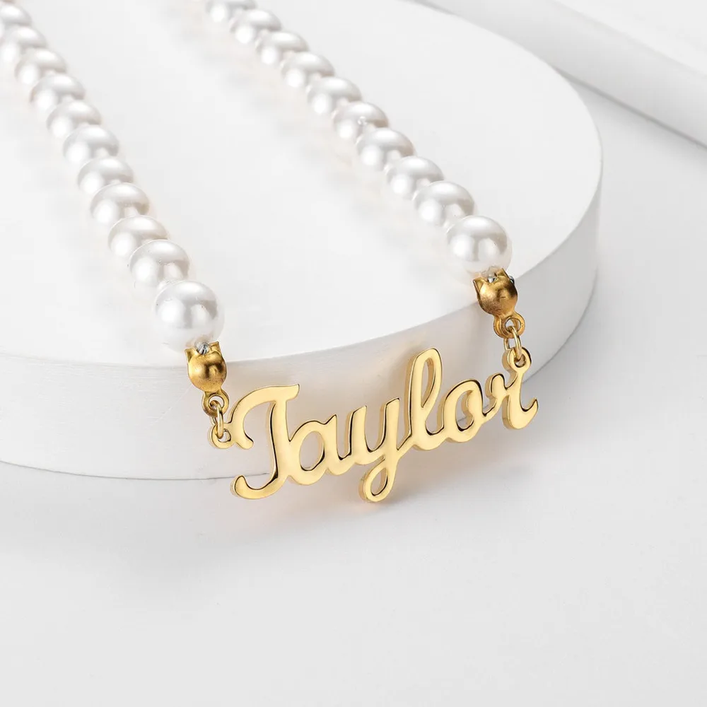 Ожерелья с жемчужинами для женщин ювелирные изделия из нержавеющей стали