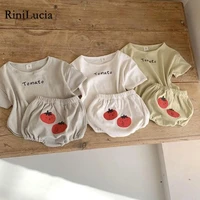 rinilucia baby boy clothes sport clothing tracksuit printing tshirt shorts baseball korean clothes toddler clothing sets