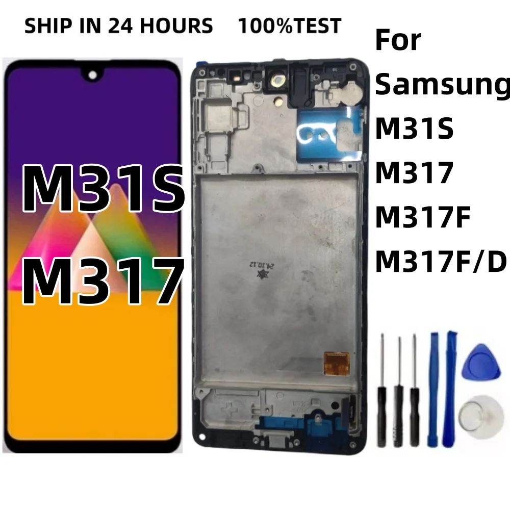 Фото НОВЫЙ 6,5-дюймовый TFT OLED M31S ЖК-дисплей для Samsung M31s SM-M317F M317F/DS ЖК-дисплей с цифровым преобразователем сенсорного экрана в сборе с рамкой №1