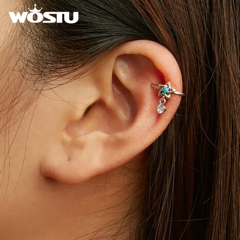 Женские серьги-клипсы из стерлингового серебра 925 пробы