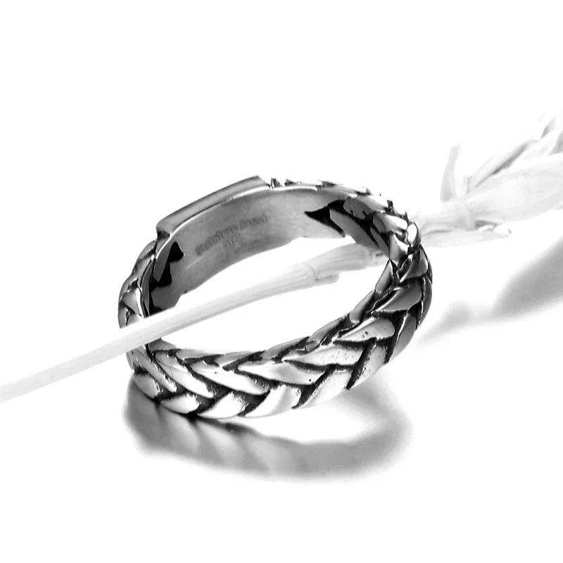 Винтажное кольцо-цепочка шириной 4 мм для пар модное серебряное кольцо Будды из