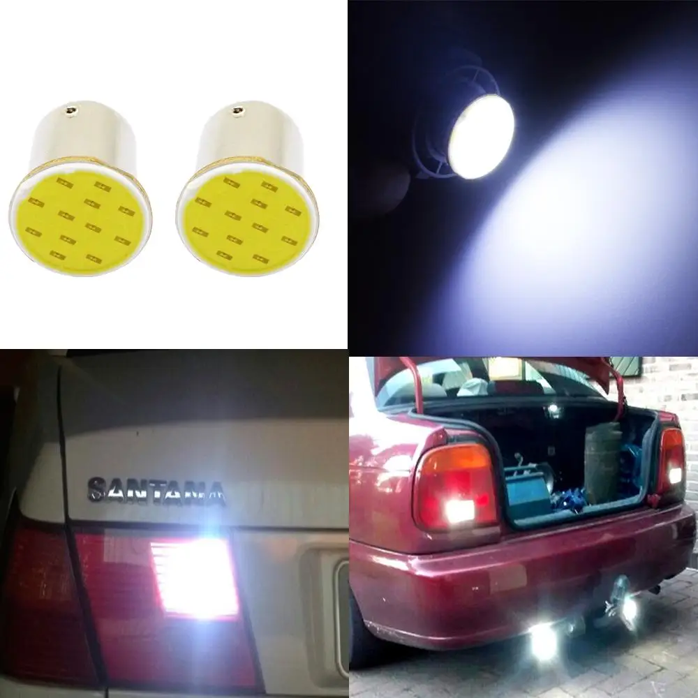 

1pc Universal BA15S 1156 LED COB 7000K 12 SMD 12V Super Bright COB LED Bulb Car Signal Light Tail Turn Brake Parking Lamps Red