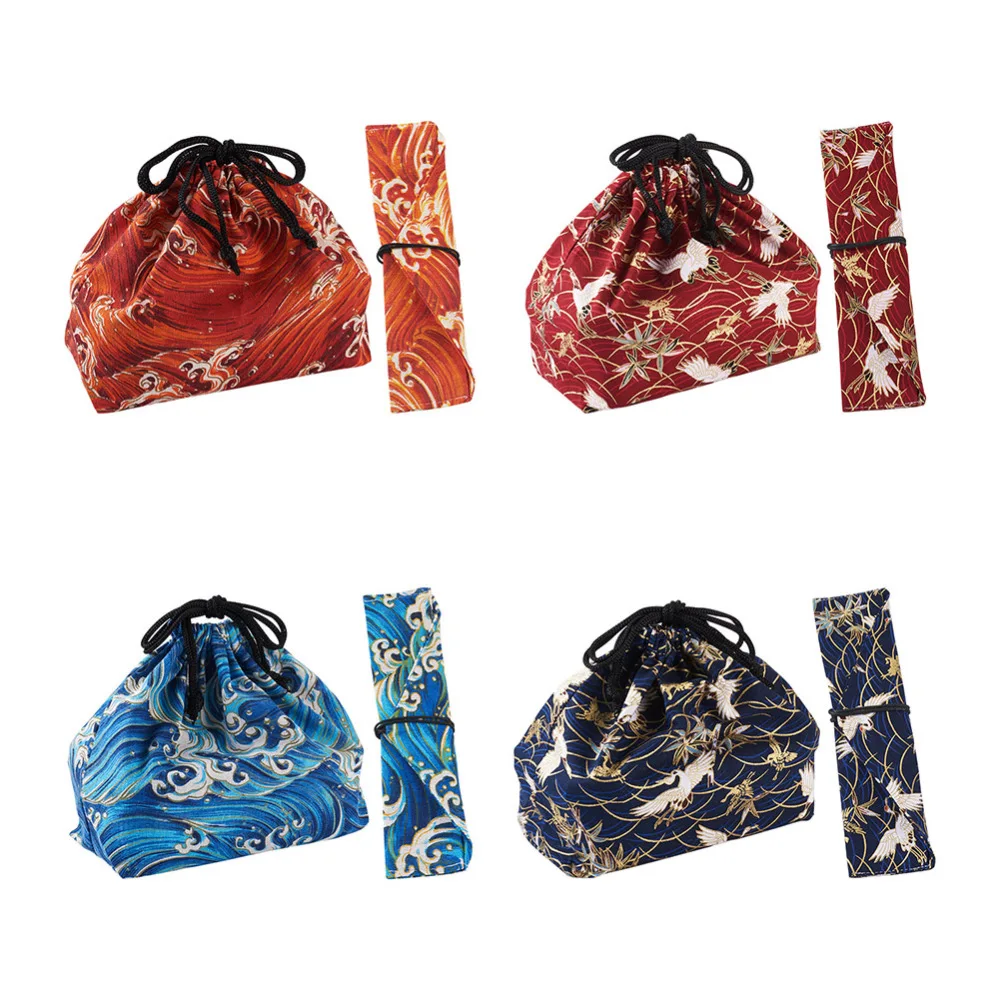 

8pcs/Bag Rectangle Polycotton Jewelry Bags Drawstring Pouches with Mixed Patterns For Favor Candy Present Jewellry Wrapping Bag