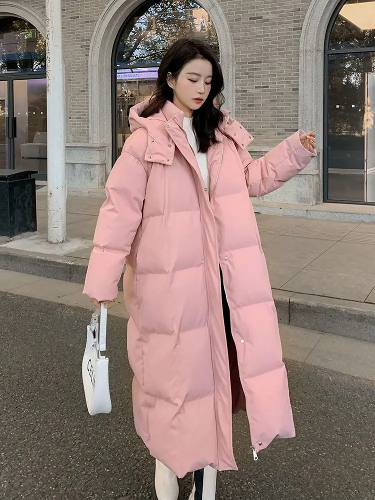 2022 Winter New Women's Down Cotton Jacket with The Same Warm Super-Long Korean Version of Knee-High To Ankle Cotton Jacket