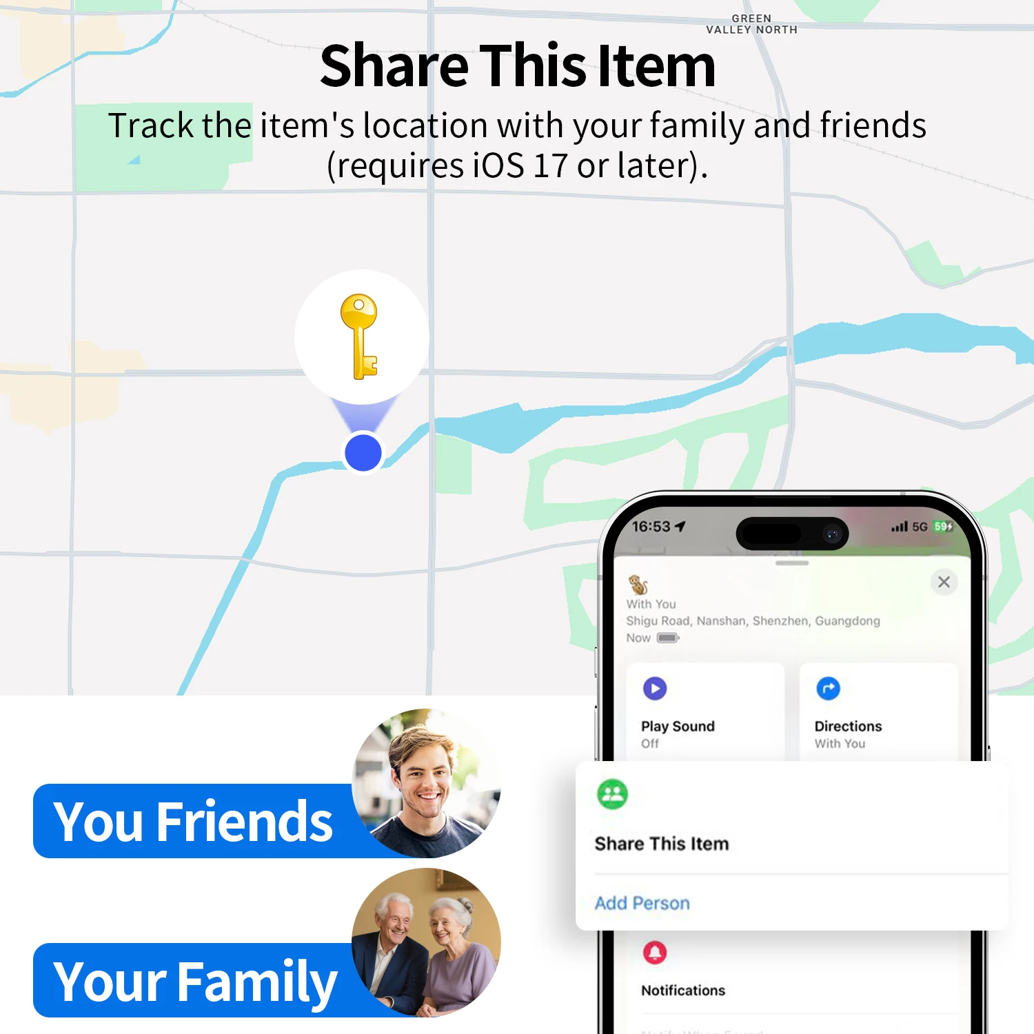 Bluetooth-трекер для животных и предметов, совместимый с Apple Find My Global Network, умный AirTag для системы iOS, устройство для поиска ключей и автомобилей. (art.: 3920d293ae893) - 3920d293ae893