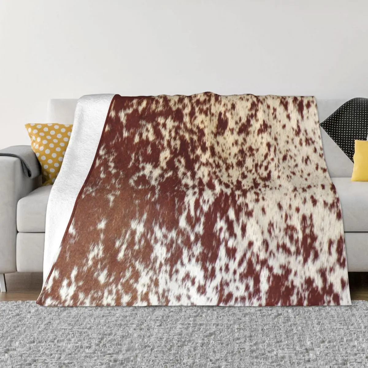 Фланелевое Флисовое одеяло в рустикальном стиле теплое покрывало из воловьей