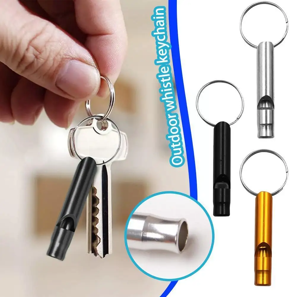 

1PC Metal Whistle Pendant With Keychain Keyring Professional Survival Basketball Soccer Outdoor Referee Sport Emergency Whi D4C3