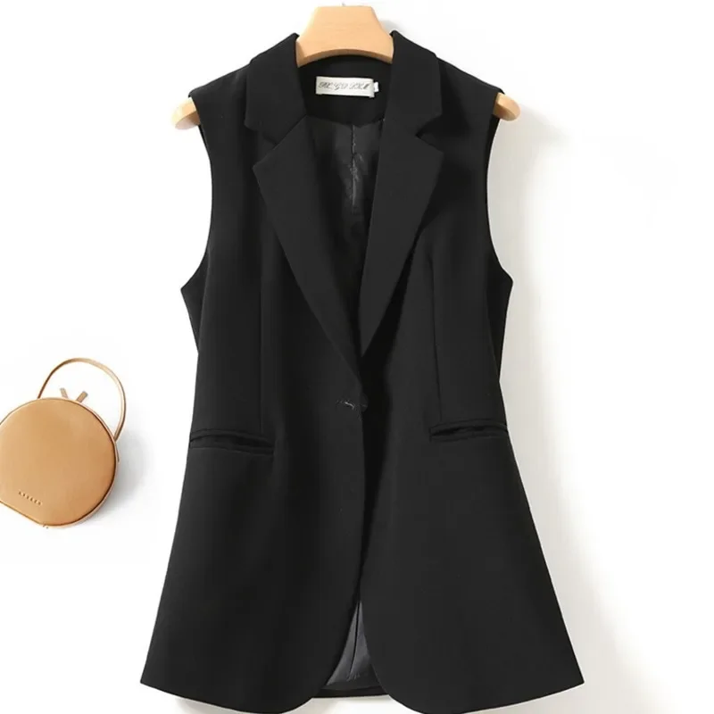 Женский облегающий жилет на одной пуговице черный или бежевый офисный без