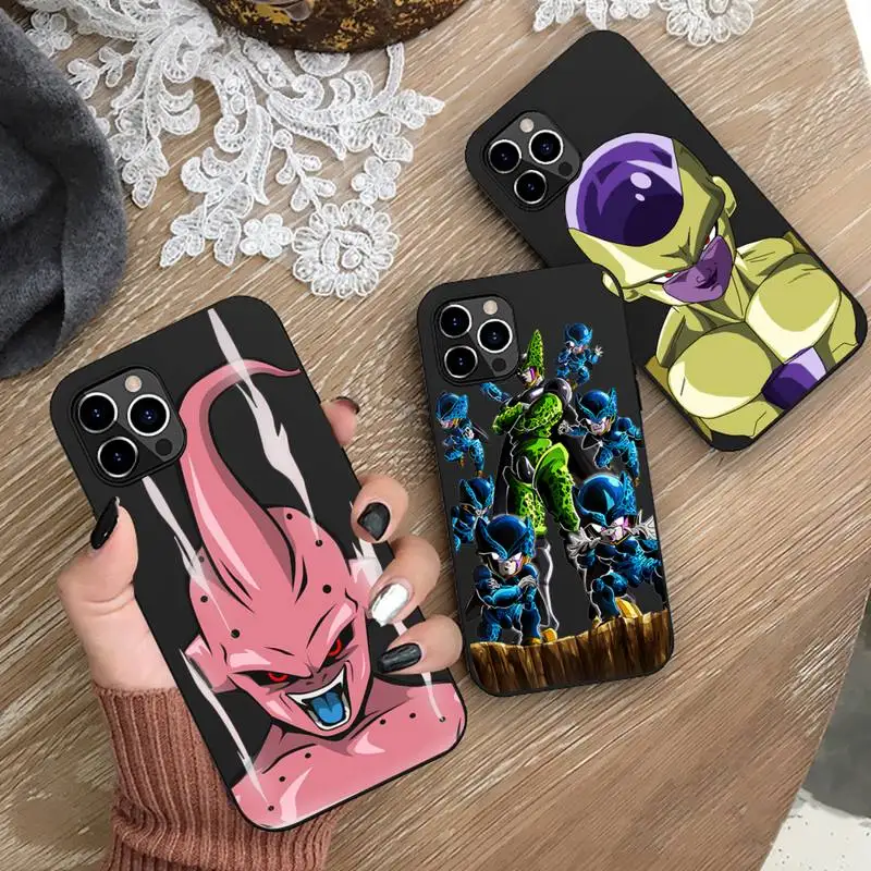 

Majin Buu Cell Frieza Dragon Ball Z Phone Case for iphone 13 12 11 Pro Mini XS MAX 8 7 Plus X SE 2020 XR Silicone Soft cover