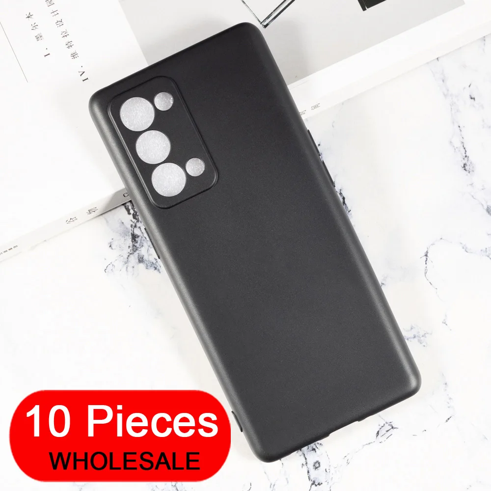 

Wholesale 10 Pieces Black Soft Silicone Case for OPPO Reno 6 Pro Plus 5G Funda