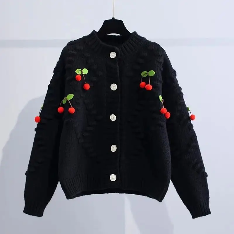 Autumn 2022 Korean New Design Cover Women's Knitted Cardigan Sweater Women  cardigan feminino  Button  vintage