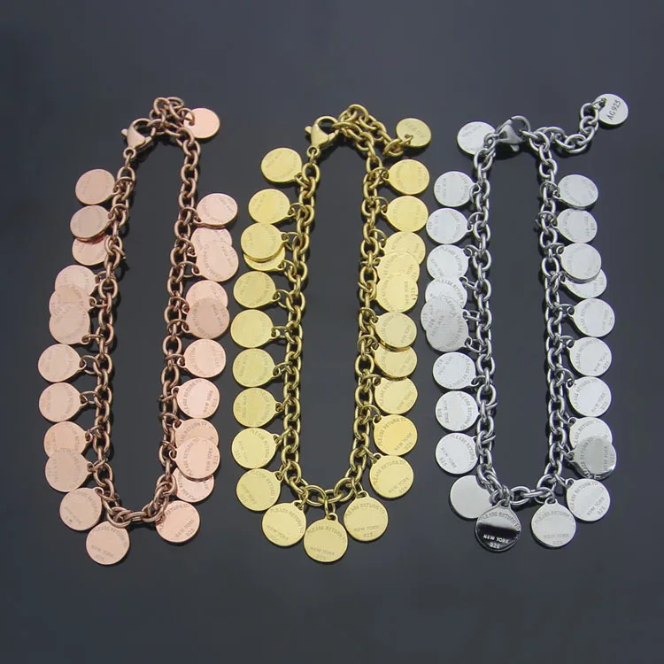 

2022 New High Quality Design Women's Multi-Round Pendant Bracelet Fashion Simple & Generous Luxury Party Gifts