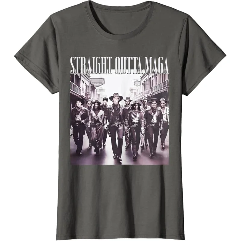 Забавная футболка Trump Straight Outta Maga 2024.