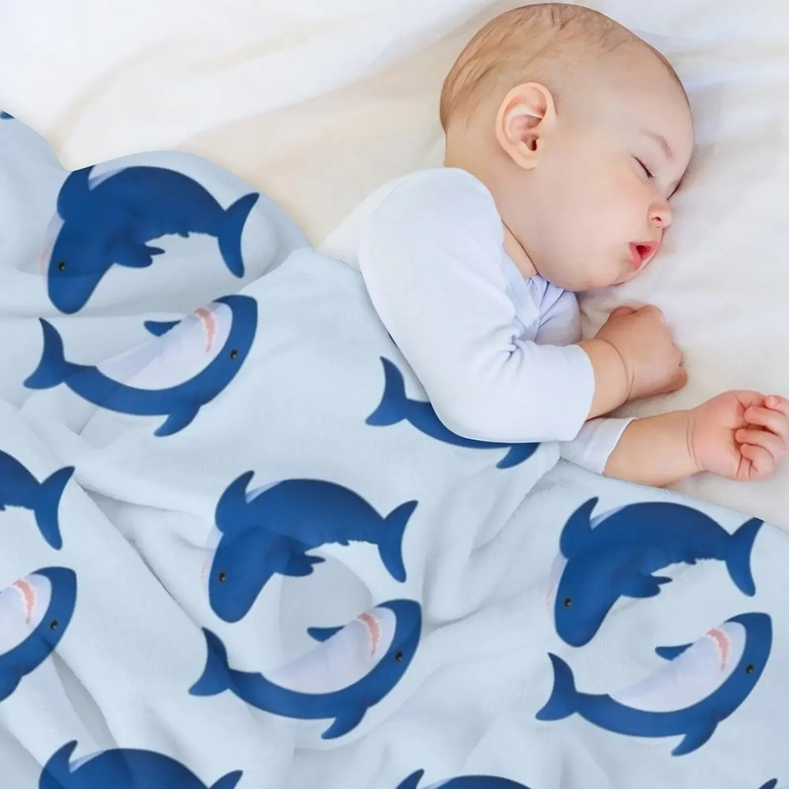 Одеяло Brucie &amp Archie Blahaj с рисунком акулы декоративные кровати милые одеяла