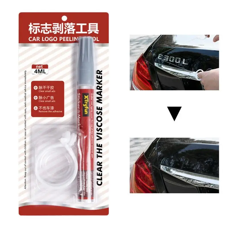 

Car Logo Remover Emblem Remover String Car Sticker Remover Adhesive Cleaner Pen Kit With Logo Stripper For Auto Emblem Removal