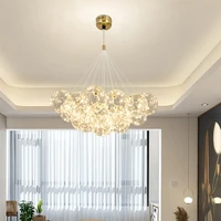nordic creative gypsophila chandeliers for bedroom living room lighting decoration modern romantic glass ceiling chandelier