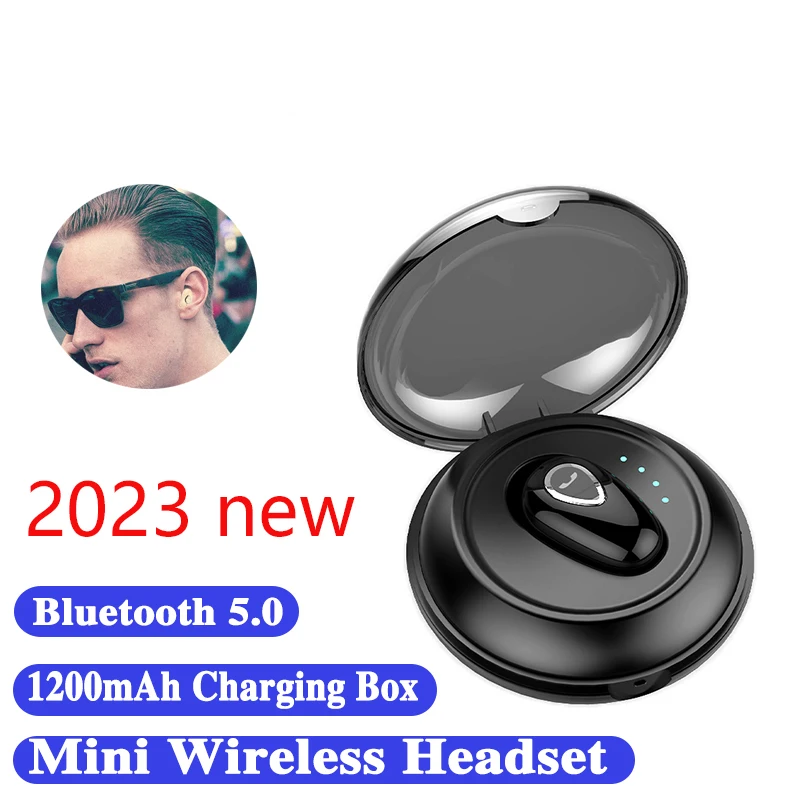 

Mini Earphone Bluetooth 5.0 Wireless Headphones Hi-Fi Bass Music Headset with HD Mic 1200mAh Charging Box Sports Earbuds PK i7