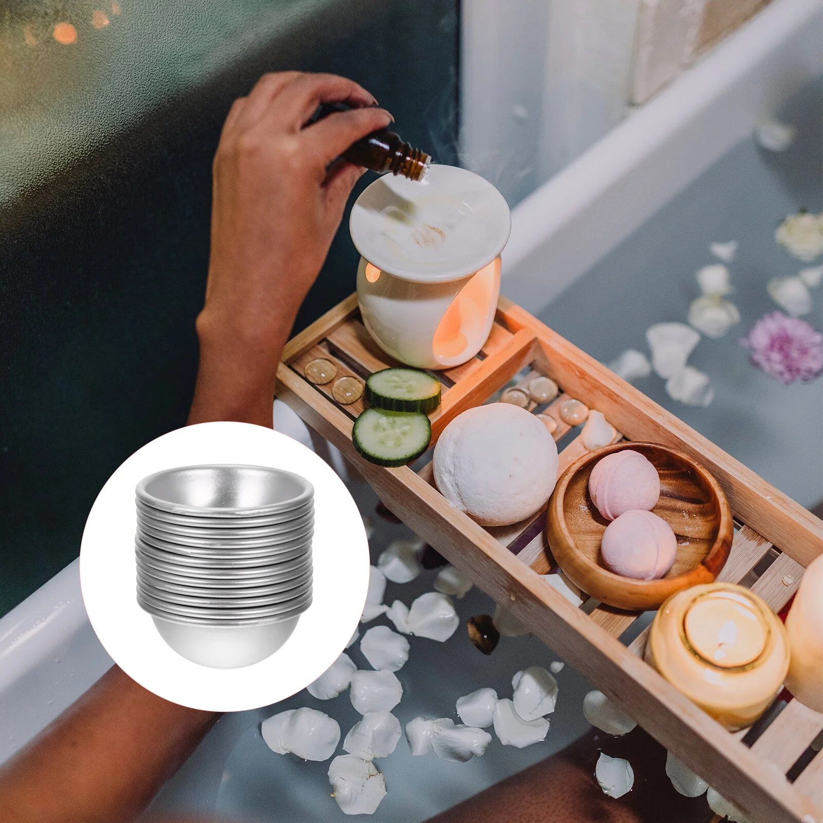 

12 Pcs Press Machine Bath Bomb Molds 3D Hemispherical Shape Salt Body Wash For Kids Ball Silicone Candy Mold DIY Home Cake