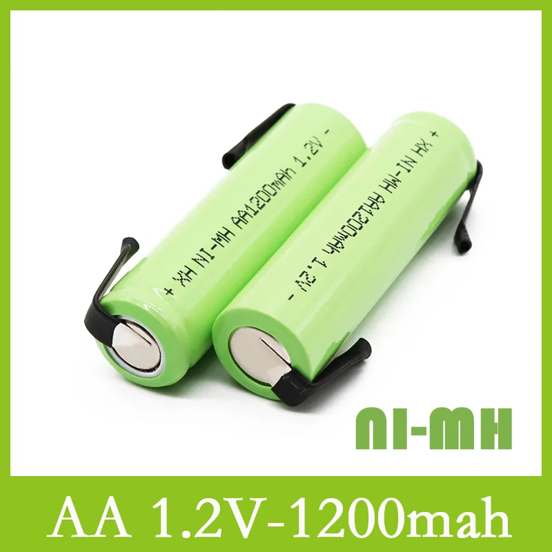 

Original Battery 1.2V AA Rechargeable Battery 1.2V, 1200mah, Nickel Hydrogen, with Welding Pins, DIY Electric Toothbrush Shaver