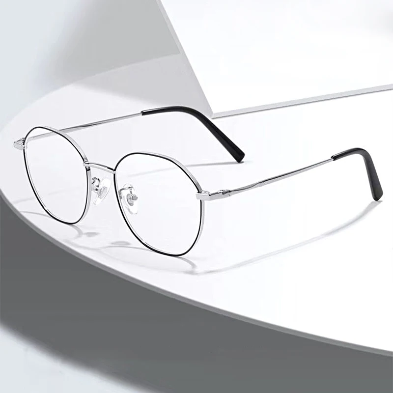 Metal Round Anti Blue Light Glasses Women Men Classic Square Eyeglasses Frames Transparent Computer Glasses Oculos Feminino