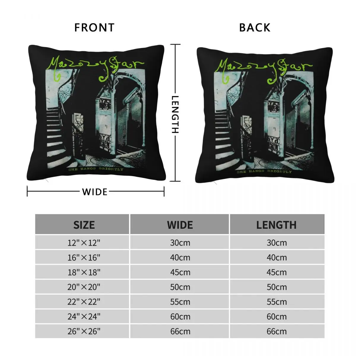 Чехлы для подушек Mazzy Star She яркие Квадратные наволочки в стиле панк-рок модная