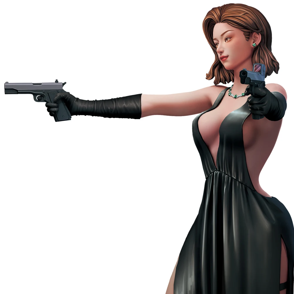 

Статуэтка из смолы, строительный комплект 1/35, 60 мм, Подростковый агент, пистолет для привлекательной девушки