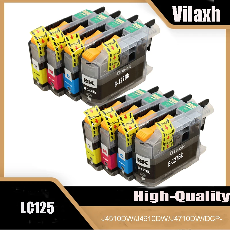

Чернильные картриджи Vilaxh LC127XL для Brother LC127 LC125 для MFC-J4410DW J4510DW J4610DW J4710DW J6520DW J6920DW DCP-J4110DW