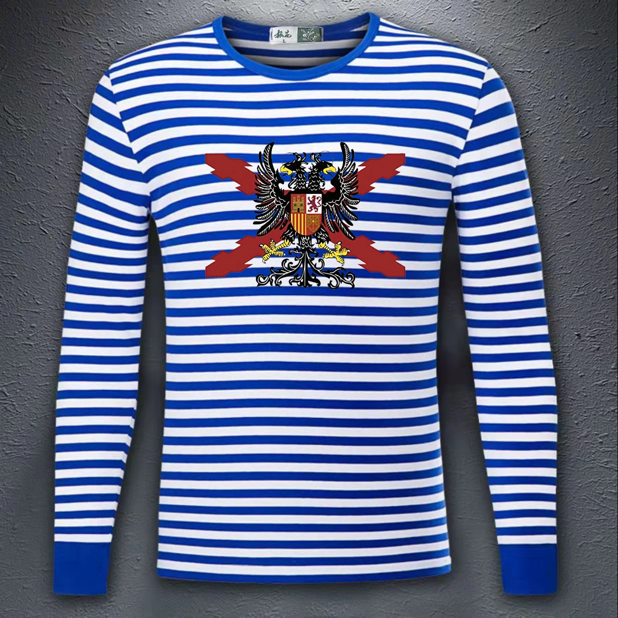

Bandera De Los Tercios De Flandes Spanish Third Flag Sailor's Striped Shirt 100% Cotton Long Sleeve Mens T-Shirt Breton Top