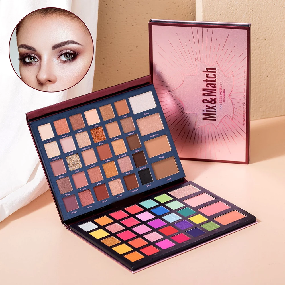 

68 Color Eyeshadow Palettes Matte Glitter Highly Pigmented for Women Girls Cosmetic Supplies