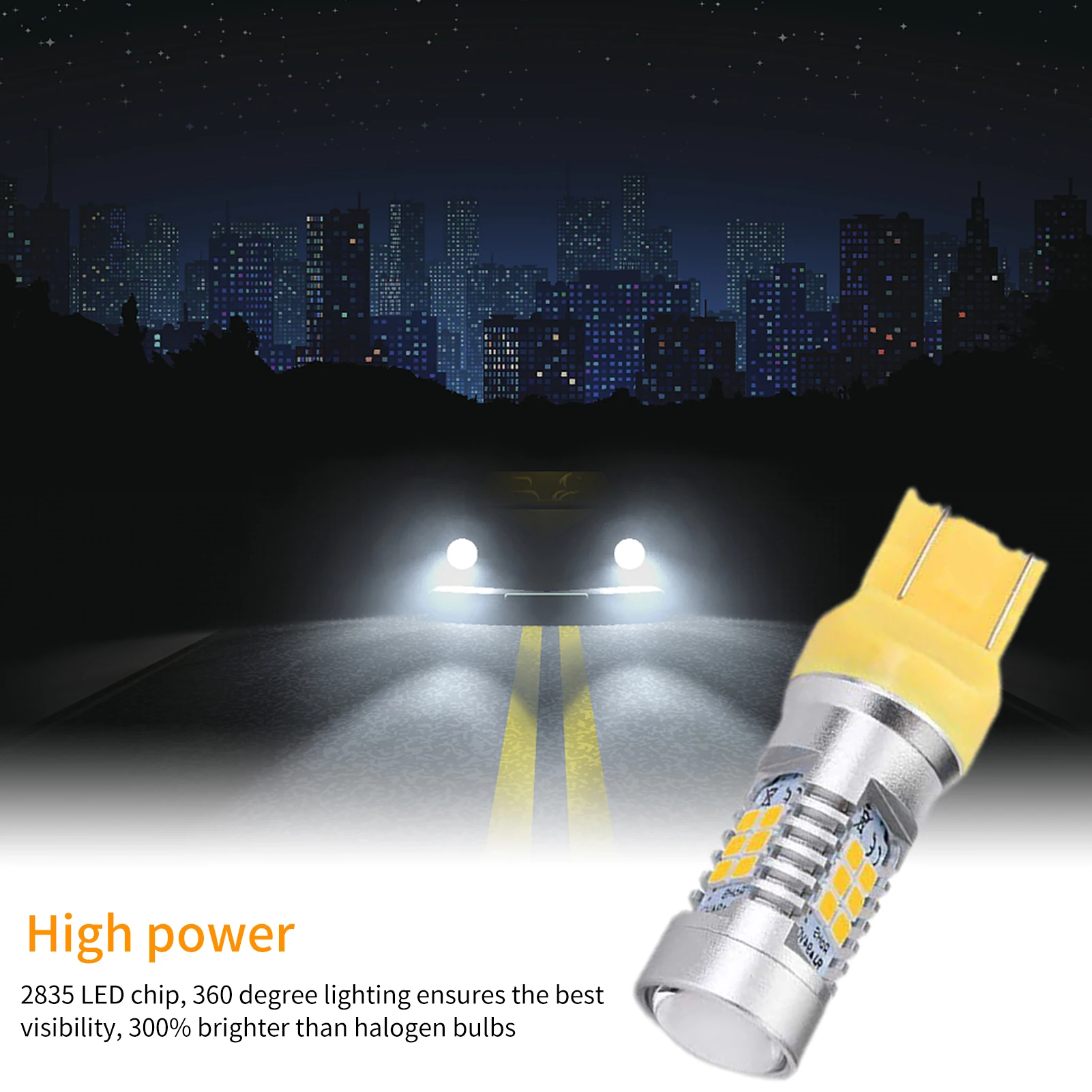 

T20 1050LM 21W 7440 7443 21 LED Bulb Car Turn Signal Lights Bulbs Super Bright 2835 Chips for Turn Signal Reversing Brake Lights