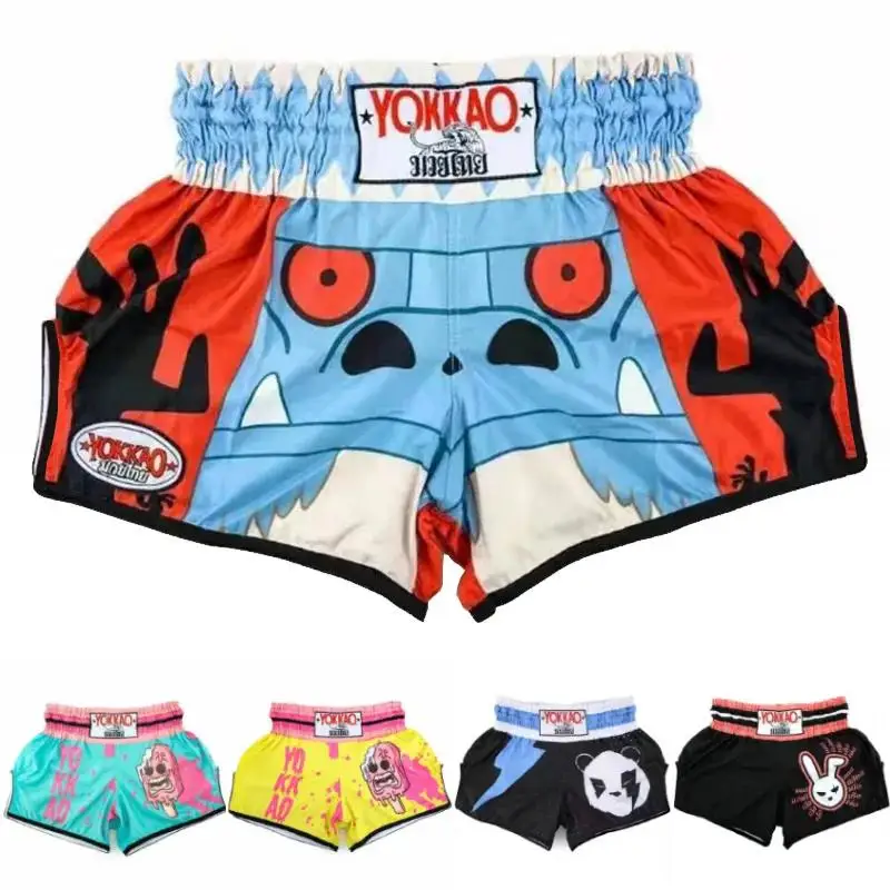 

Шорты Muay Thai мужские высокоэластичные, быстросохнущие дышащие боевые штаны, спортивные Смешанные боевые штаны, боксерские шорты