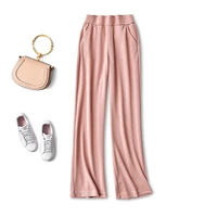 new korean mujer pantalones women sweatpants full length modal spandex polyester loose high waist wide leg pants