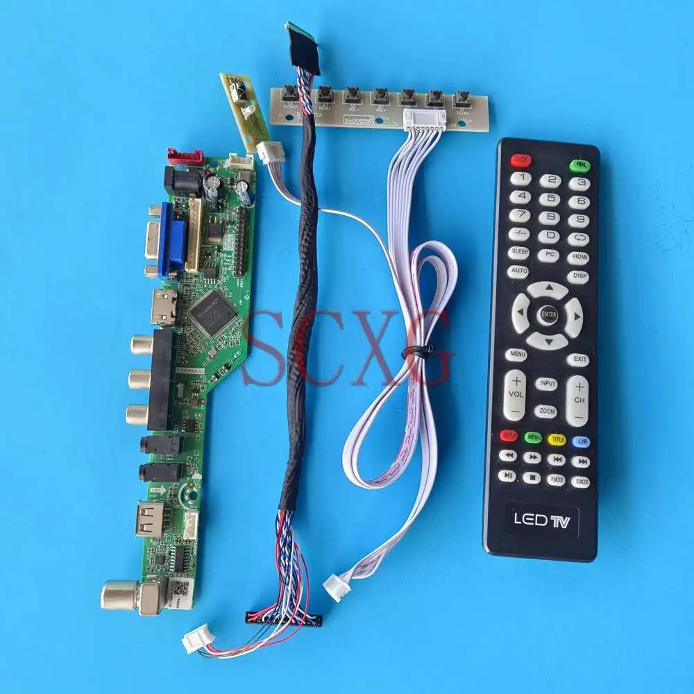 

Плата контроллера ЖК-драйвера Fit N156HGE-LA1, СВЕТОДИОДНЫЙ монитор 1920 1080, 40-контактный LVDS 15,6 "VGA HDMI-совместимый AV USB аналоговый ТВ сигнал