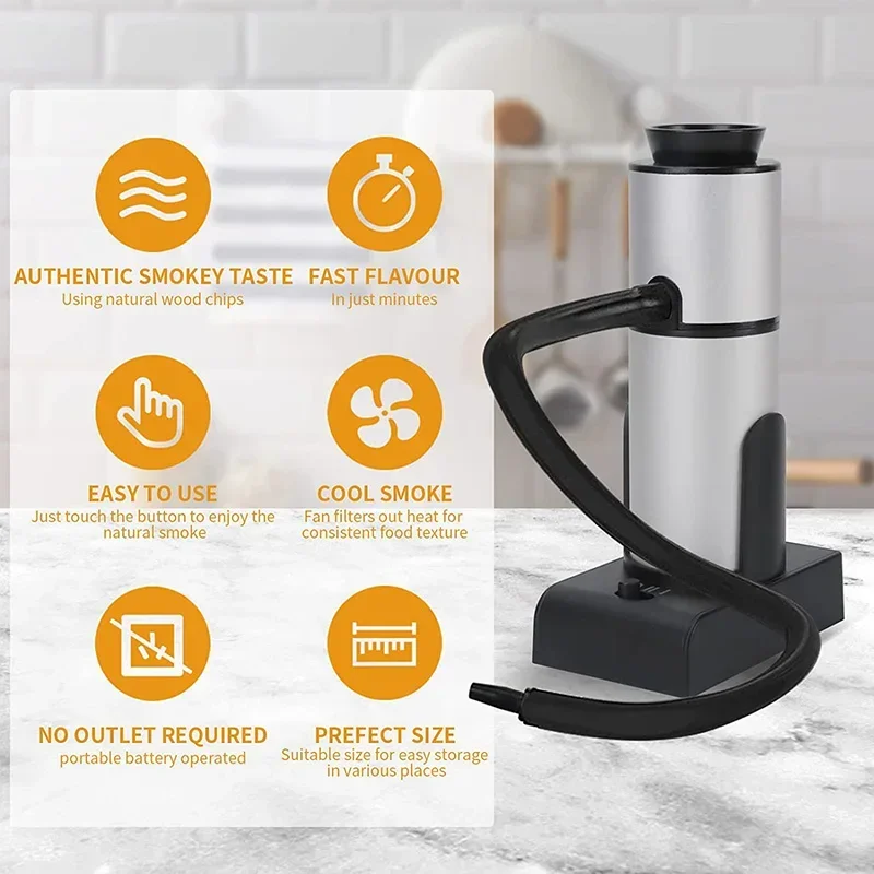 Портативная машина для копчения ручной холодный коптер еды кухни коктейлей мяса