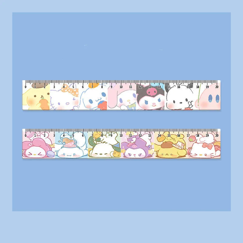 

Kawaii Sanrioed Anime Cartoon series HelloKitty mymelody Cinnamoroll cute Fashion creative pattern ruler study stationery Gift