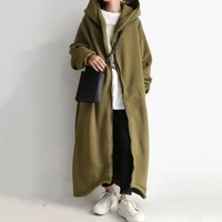 oshoplive us ship urban hooded solid color zipper batwing sleeve long outerwear for women casual loose warm coat women