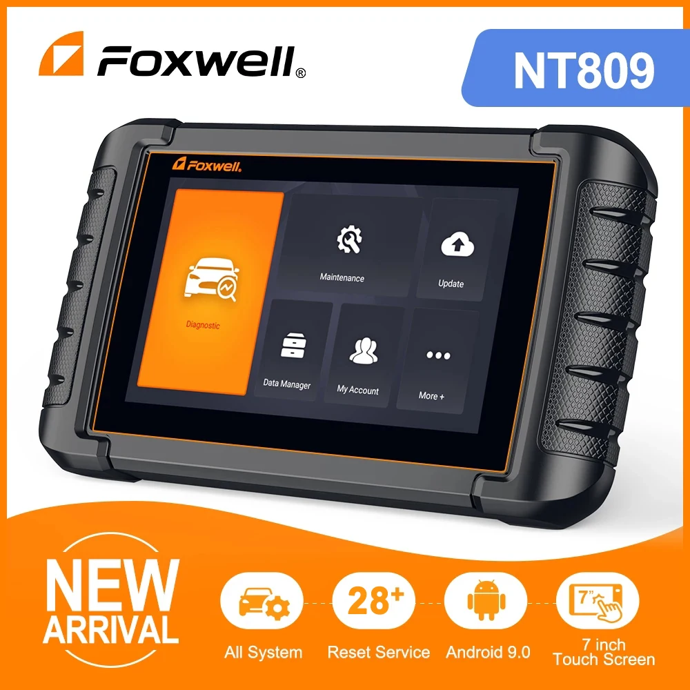 

FOXWELL NT809 OBD2 Авто диагностический инструмент все системы SRS ABS Двигатель DPF Сброс масла TPMS EPB CVT 28 сервис автомобильный считыватель кодов