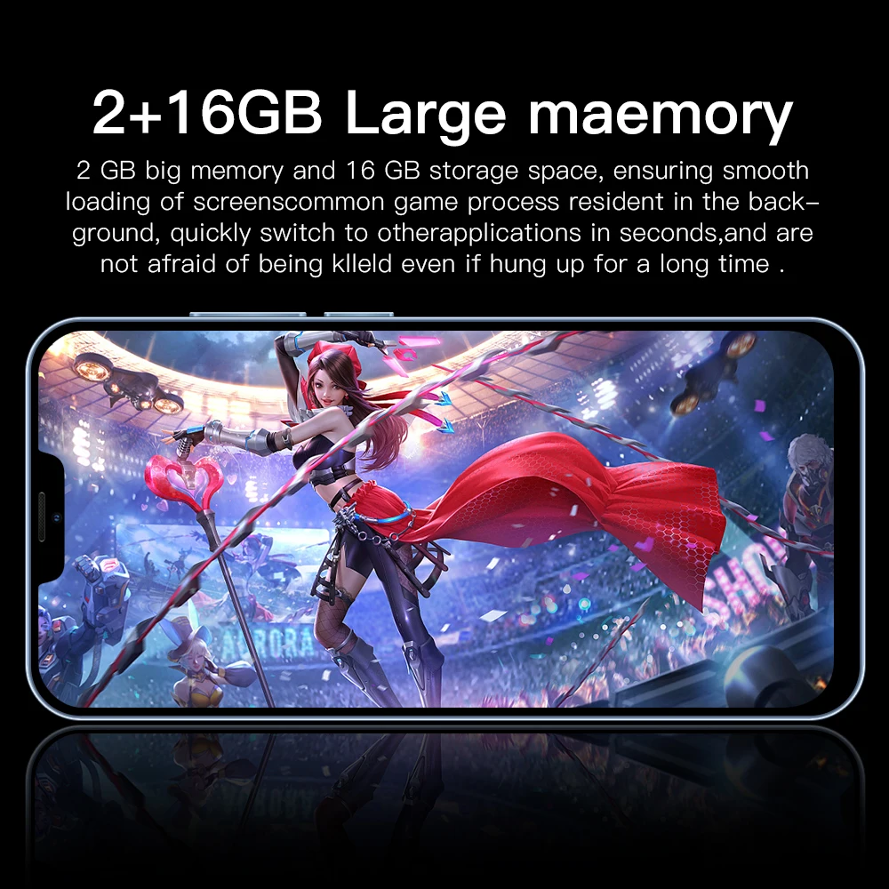 2022 i13pro max 6 7 inch smartphone 5g face recognition walkie talkie 2gb 16gb 32g 10 core mobilephone android 11 cellphone free global shipping