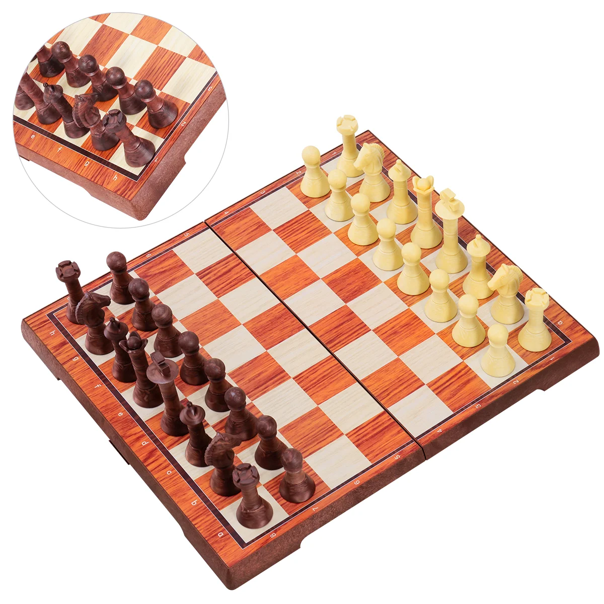 2 in 1 Magnetic Checkers Set Board Set Kids Educational for Adults Outdoor