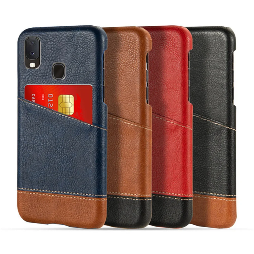 

Luxury Case For Samsung Galaxy A20 A20E A20S Mixed Splice PU Leather Credit Card Cover For Samsung A20 A 20 A205F A20E A 20 E