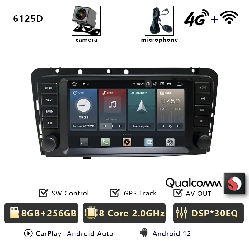 

Автомобильный радиоприемник CHSTEK 8 дюймов, беспроводной Carplay для Volvo XC70 V70 S60 S40 V40 2005-2009, GPS-навигация, Bluetooth, WIFI, 4G, Android 13, стерео