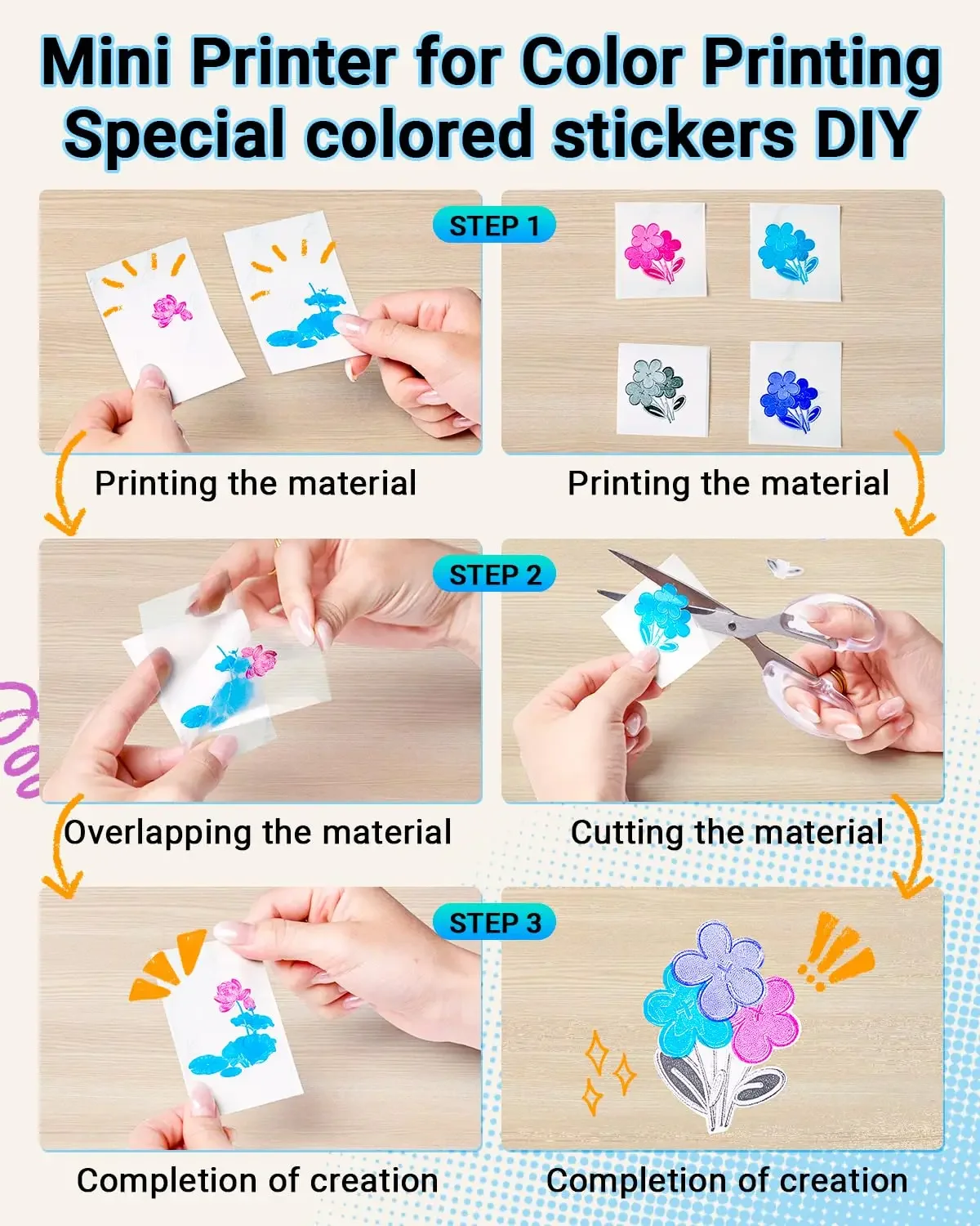 Клейкая термобумага T02 для мини-принтера наклеек M02/T02/M02 Pro/M02S/M03/M03AS/M04S/M04AS черный на