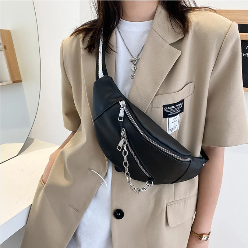 

Women Waist Bag Ladies Fanny Pack Designer Crossbody Bags for Woman 2022 Fashion Belly Hip Sack Chest Banana Female Bum Belt Bag
