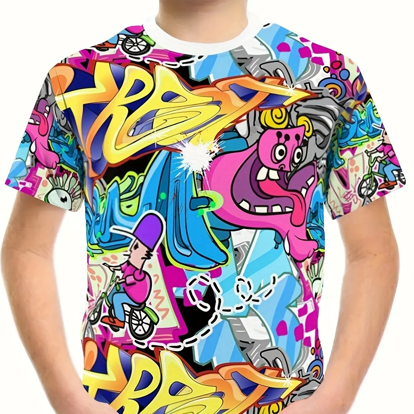 dziecięca odzież Chłopcy Tshirt z krótkim rękawem Dziecko T Shirt 3D Cartoon Print Casual Round Neck Tees Kids Summer Clothes Girl Top