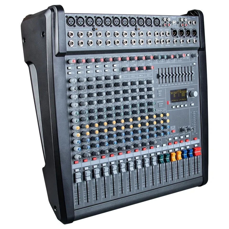 Depusheng DMX1400 Professional 1000 Вт * 2 высокой мощности 14-канальный усилитель DJ Караоке